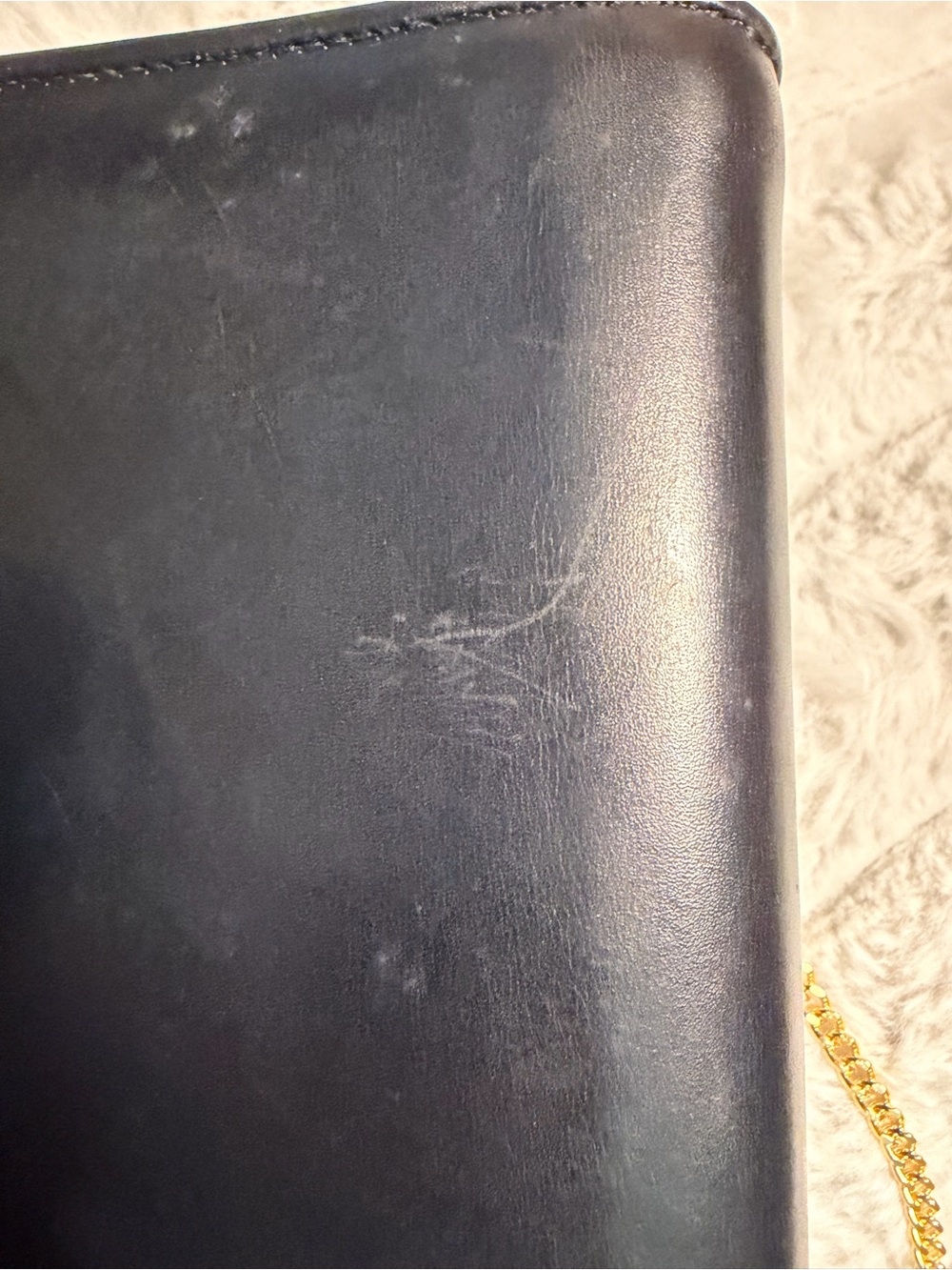 Vintage Gucci Black Leather Shoulder Clutch with Silver GG Accent - Picture 3 of 6